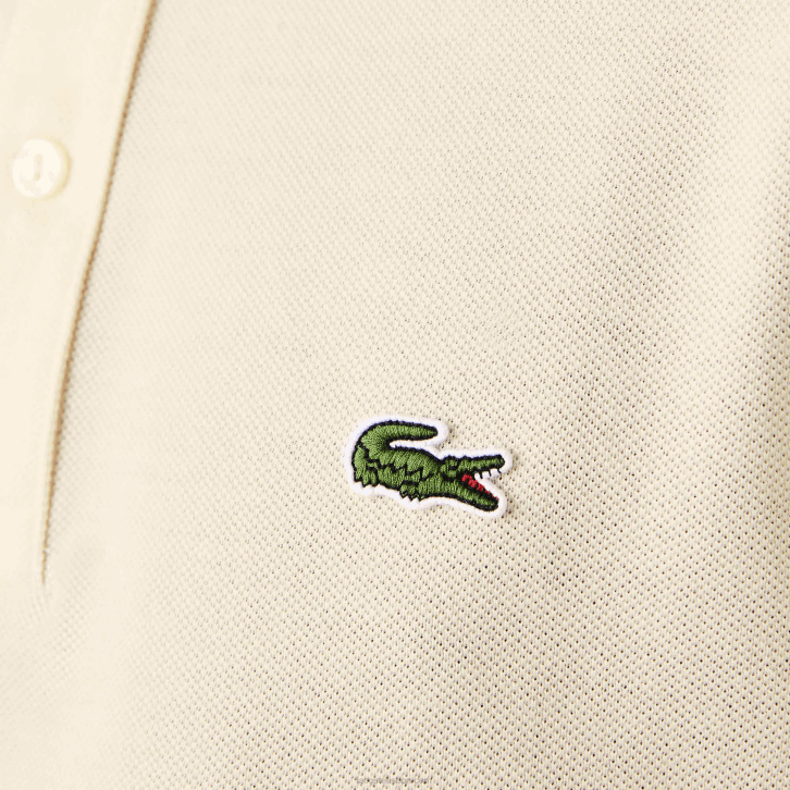 homens Lacoste branco xfj polo slim fit L.12.12 original 08D0159