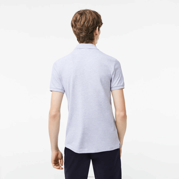 homens Lacoste chine cinza cca polo slim fit L.12.12 original 08D0766