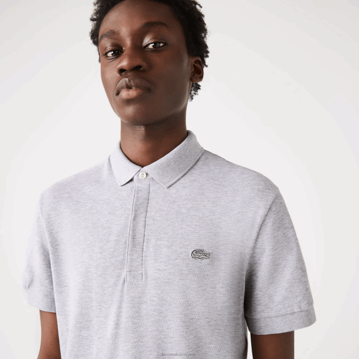 homens Lacoste chine cinza cca polo smart paris em piquê de algodão elástico 08D0659
