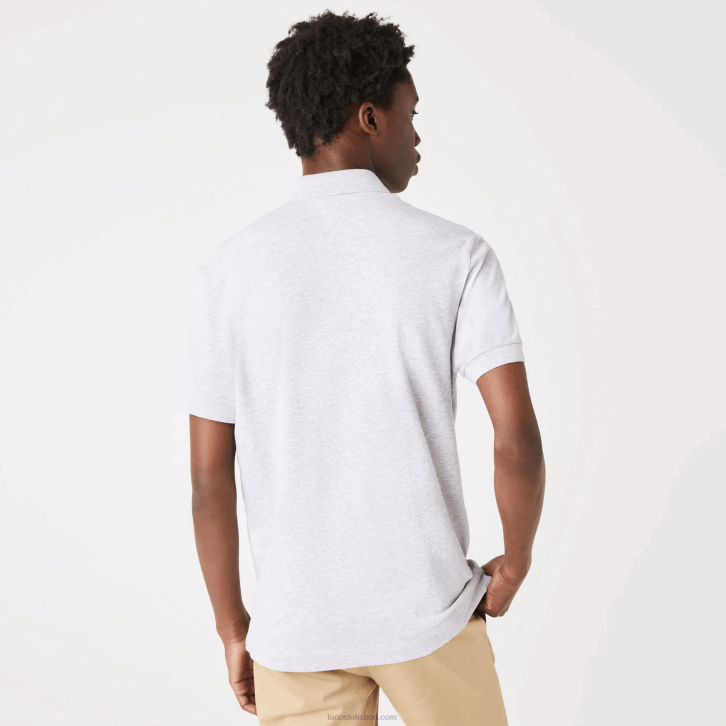 homens Lacoste chine cinza cca polo smart paris em piquê de algodão elástico 08D0659