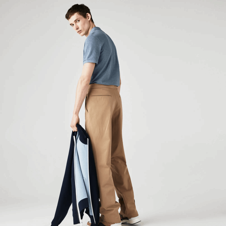 homens Lacoste chinelo azul 1gf polo slim fit L.12.12 original 08D0883