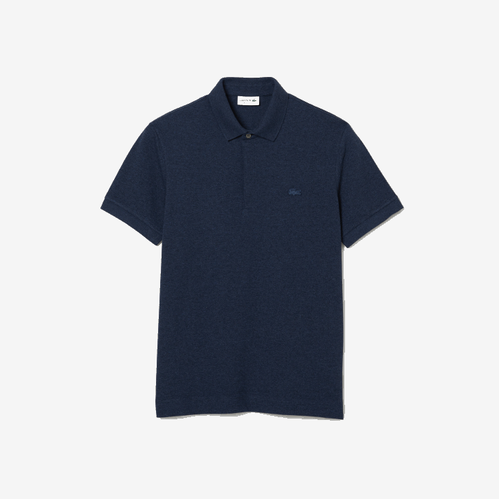 homens Lacoste chinelo azul 3gf polo smart paris em piquê de algodão elástico 08D0931