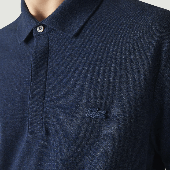 homens Lacoste chinelo azul 3gf polo smart paris em piquê de algodão elástico 08D0931