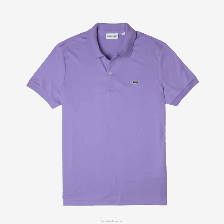 homens Lacoste gfu roxo polo de algodão pima de ajuste regular 08D0260