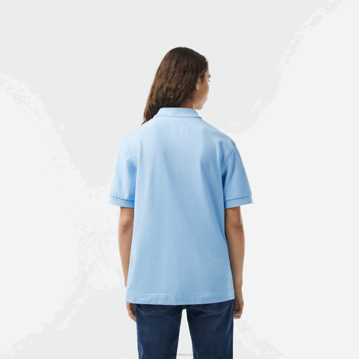 homens Lacoste hbp azul polo original l.12.12 com piquê de algodão pesado 08D0251
