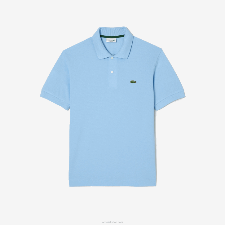 homens Lacoste hbp azul polo original l.12.12 com piquê de algodão pesado 08D0251
