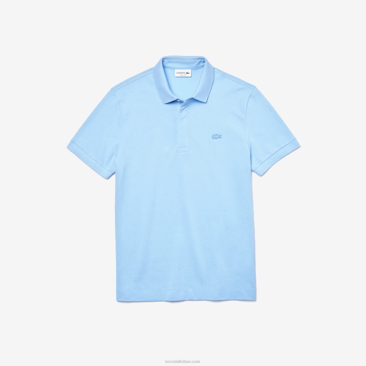 homens Lacoste hbp azul polo smart paris em piquê de algodão elástico 08D0857