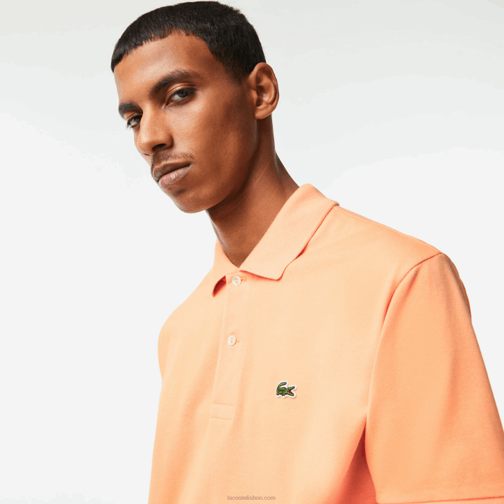 homens Lacoste heb laranja claro polo l.12.12 original 08D0196
