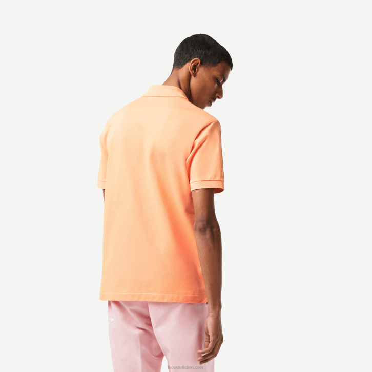 homens Lacoste heb laranja claro polo l.12.12 original 08D0196