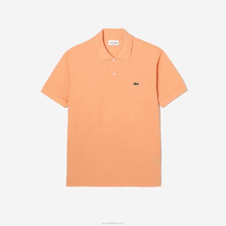 homens Lacoste heb laranja claro polo l.12.12 original 08D0196