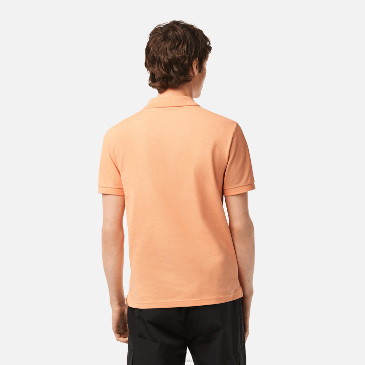 homens Lacoste heb laranja claro polo slim fit L.12.12 original 08D0157