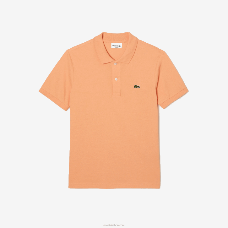 homens Lacoste heb laranja claro polo slim fit L.12.12 original 08D0157