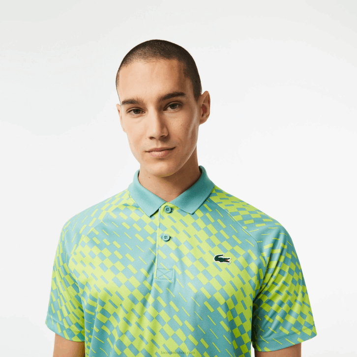 homens Lacoste hortelã zli tênis x novak djokovic versão fã polo 08D0111