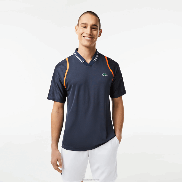 homens Lacoste kxe azul tênis x daniil medvedev polo 08D0235