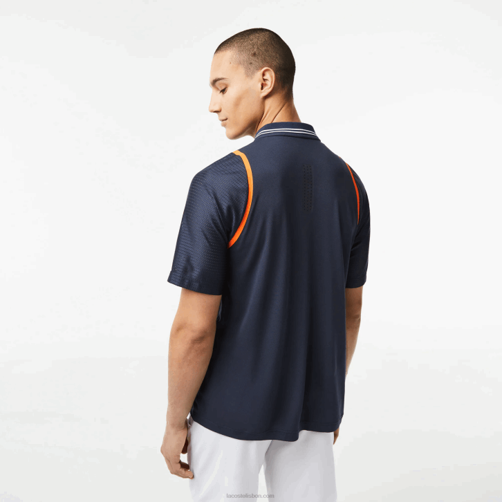 homens Lacoste kxe azul tênis x daniil medvedev polo 08D0235
