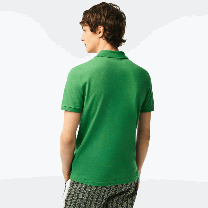 homens Lacoste l94 verde polo slim fit L.12.12 original 08D0248