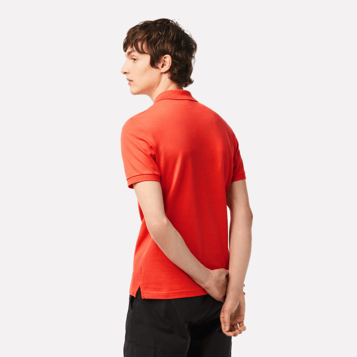 homens Lacoste laranja 02k polo slim fit L.12.12 original 08D0200