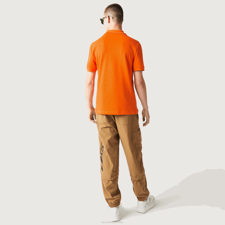 homens Lacoste laranja z4d polo slim fit L.12.12 original 08D0876