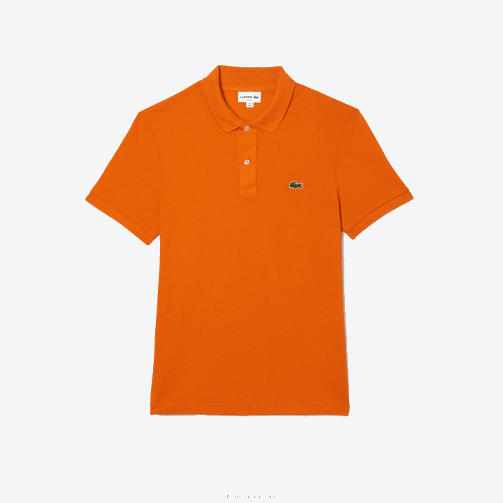homens Lacoste laranja z4d polo slim fit L.12.12 original 08D0876