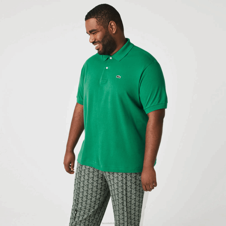 homens Lacoste ldm verde polo l.12.12 original 08D0884