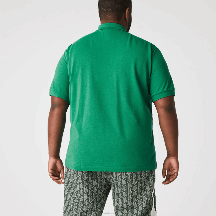 homens Lacoste ldm verde polo l.12.12 original 08D0884