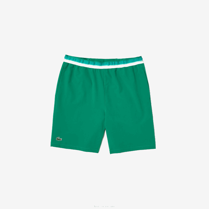 homens Lacoste ldm verde shorts esportivos x novak djokovic light stretch 08D01534
