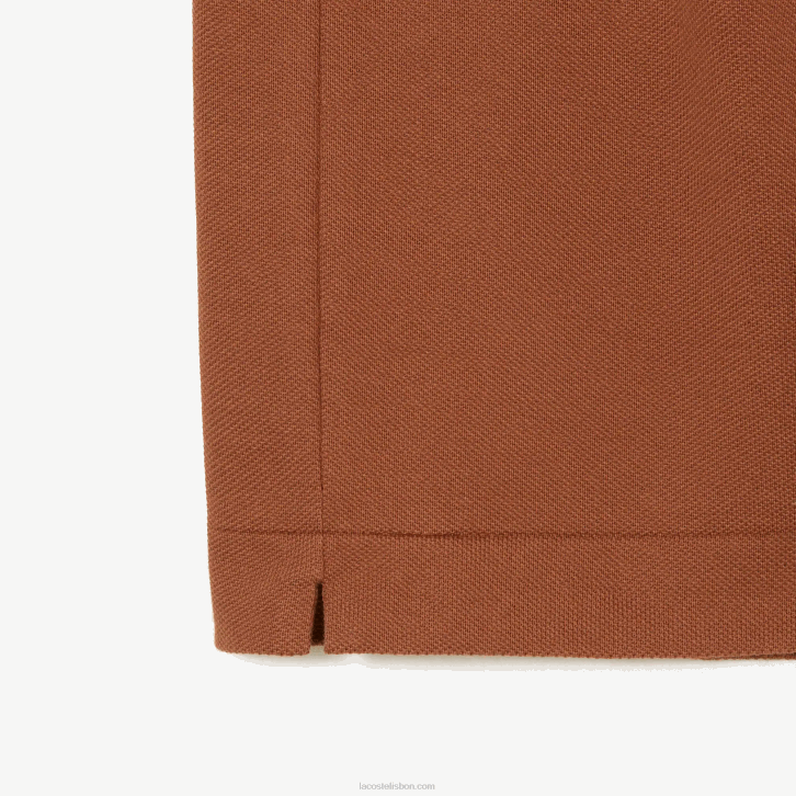 homens Lacoste lfa marrom claro polo l.12.12 original 08D0104