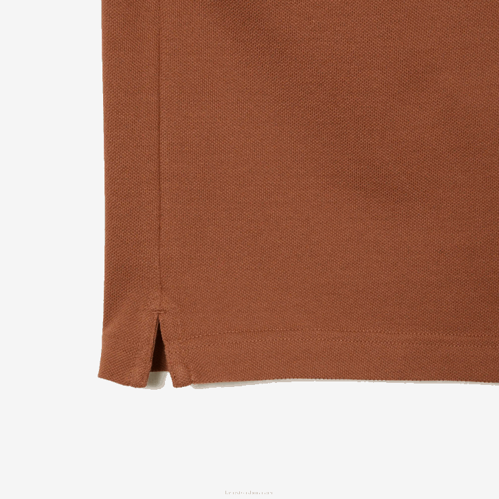 homens Lacoste lfa marrom claro polo slim fit L.12.12 original 08D0219
