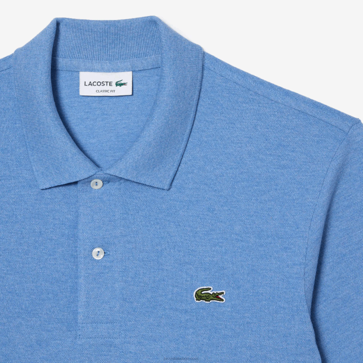 homens Lacoste lombo azul kc9 polo mesclado original l.12.12 08D0185