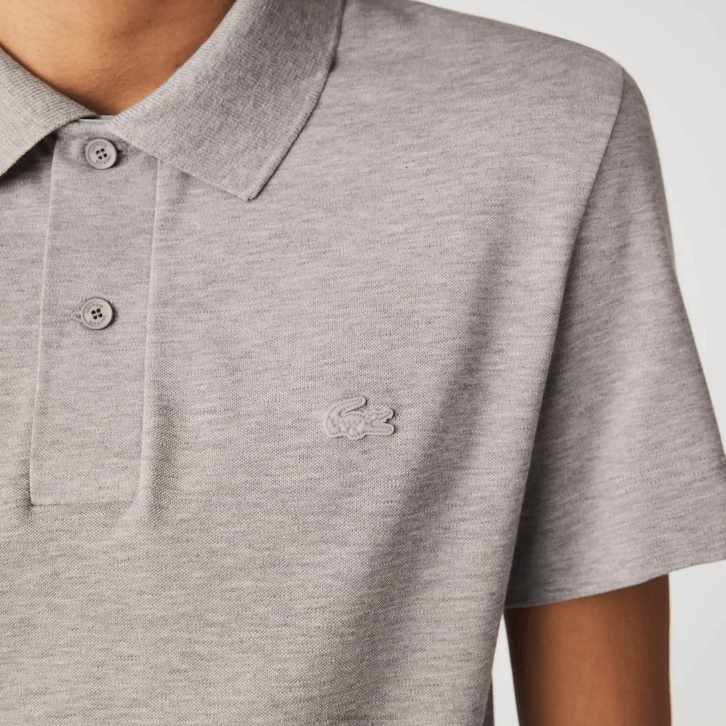homens Lacoste lombo cinza 4jv polo piquê de algodão orgânico stretch slim fit 08D0599