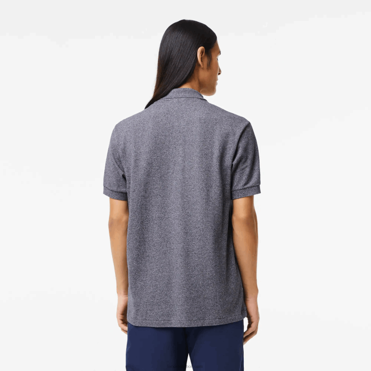 homens Lacoste lombo cinza e8g polo mesclado original l.12.12 08D0126