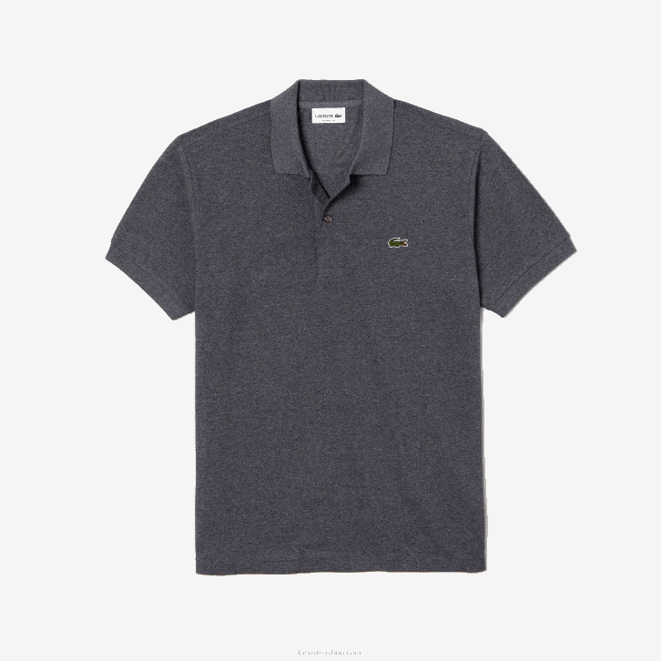 homens Lacoste lombo cinza e8g polo mesclado original l.12.12 08D0126