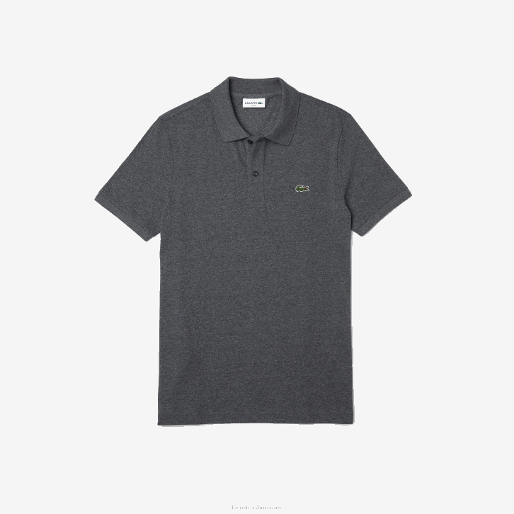 homens Lacoste lombo cinza e8g polo slim fit L.12.12 original 08D0937
