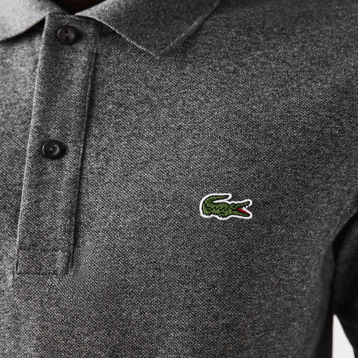 homens Lacoste lombo cinza e8g polo slim fit L.12.12 original 08D0937