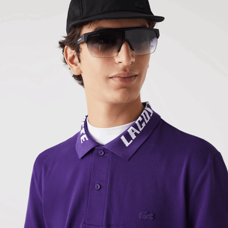 homens Lacoste pfn roxo polo piquet stretch slim fit da marca 08D0776