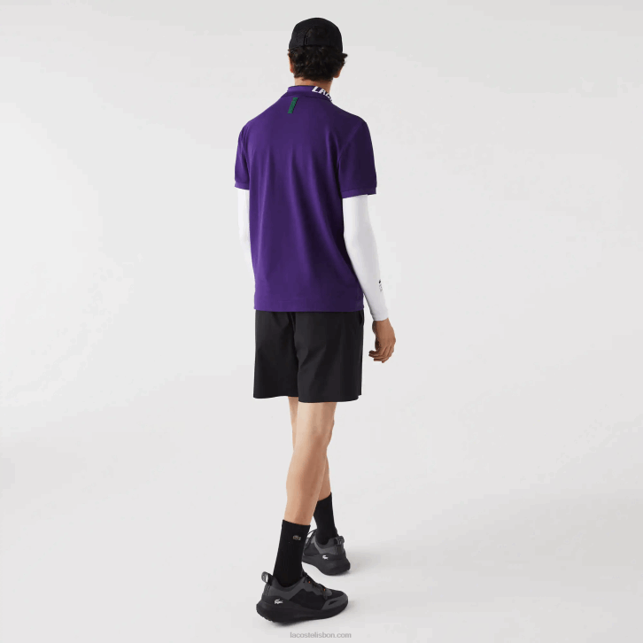 homens Lacoste pfn roxo polo piquet stretch slim fit da marca 08D0776