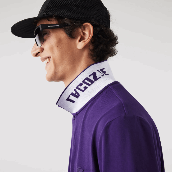 homens Lacoste pfn roxo polo piquet stretch slim fit da marca 08D0776