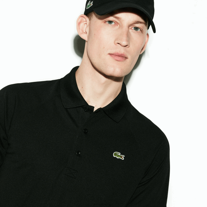 homens Lacoste preto 031 pólo esportivo respirável anti-uv piquê 08D0886