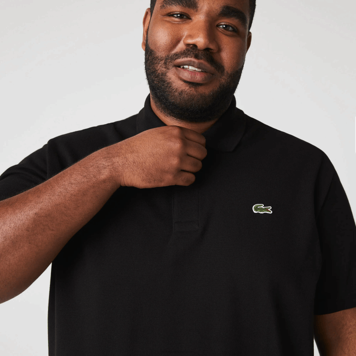 homens Lacoste preto 031 polo l.12.12 original 08D059