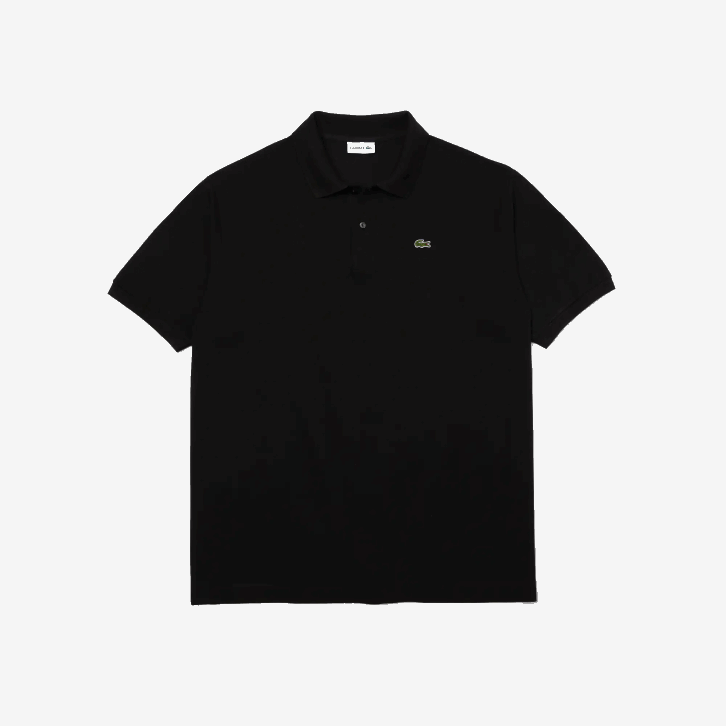 homens Lacoste preto 031 polo petit piquet de algodão - plus size - grande 08D0170