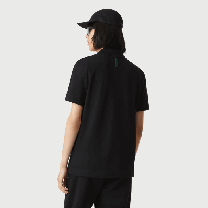 homens Lacoste preto 031 polo piquê de algodão orgânico stretch slim fit 08D0598