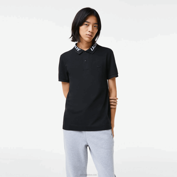 homens Lacoste preto 031 polo piquet stretch slim fit da marca 08D0777