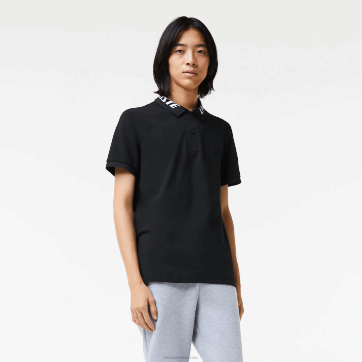 homens Lacoste preto 031 polo piquet stretch slim fit da marca 08D0777