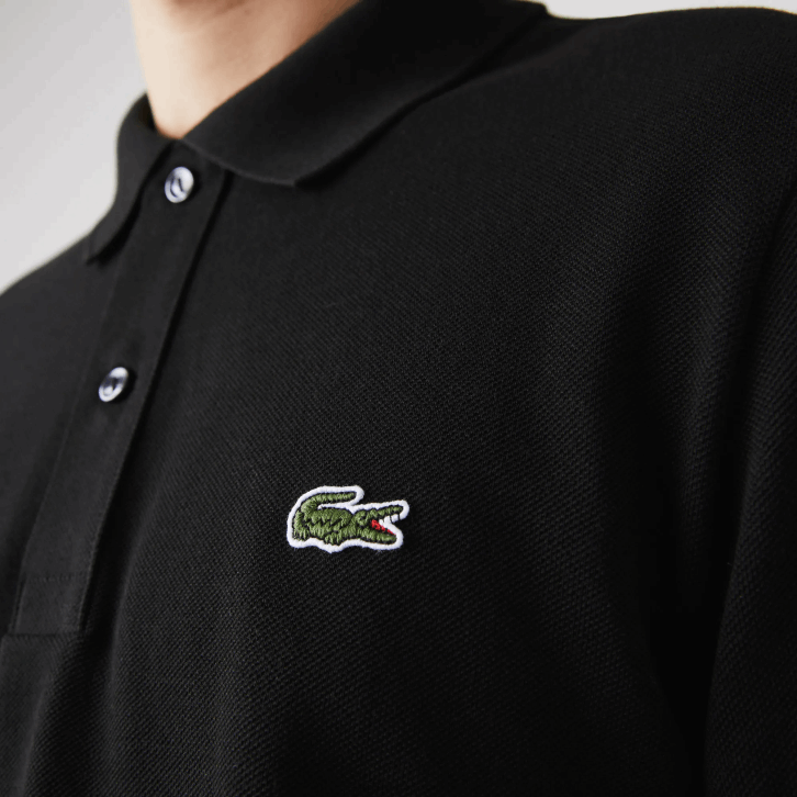 homens Lacoste preto 031 polo slim fit L.12.12 original 08D0160