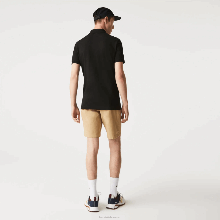 homens Lacoste preto 031 polo slim fit petit pique stretch 08D0565