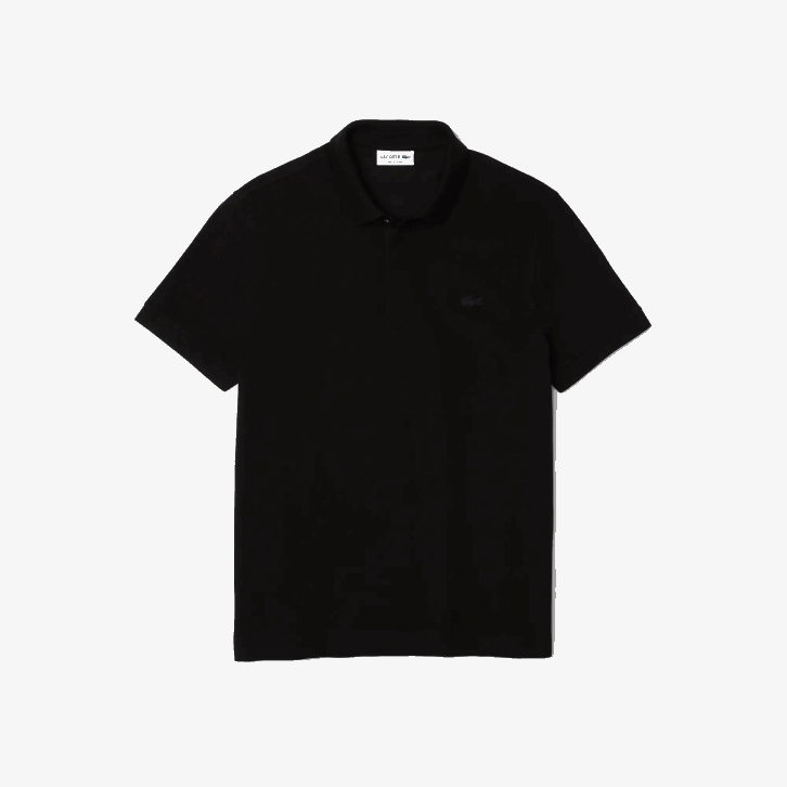 homens Lacoste preto 031 polo smart paris em piquê de algodão elástico 08D081