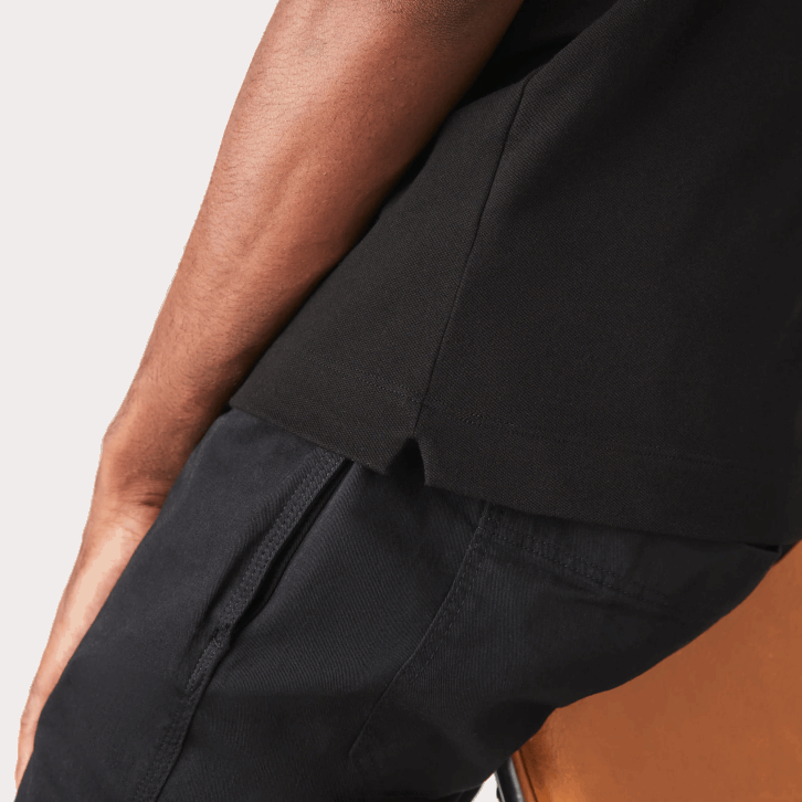homens Lacoste preto 031 polo smart paris em piquê de algodão elástico 08D081