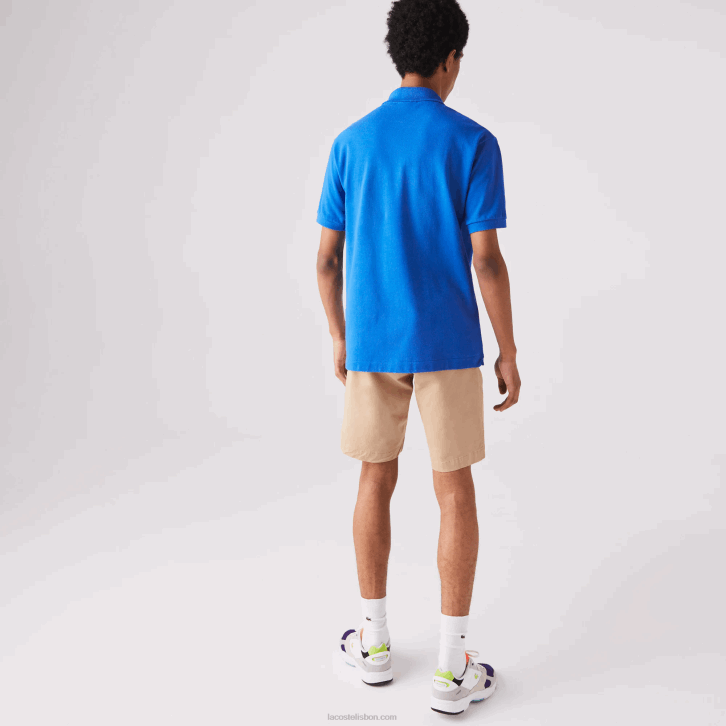 homens Lacoste qpt azul polo l.12.12 original 08D0894