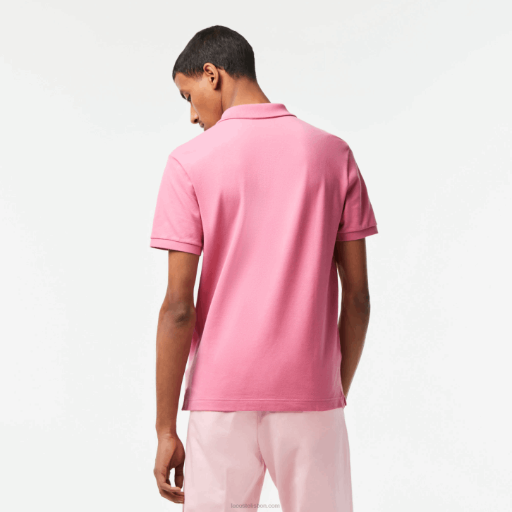 homens Lacoste rosa 2r3 polo slim fit L.12.12 original 08D0190