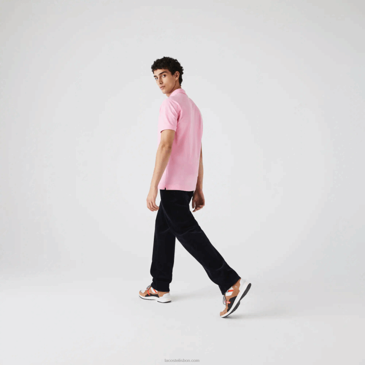homens Lacoste rosa 6us polo l.12.12 original 08D0851